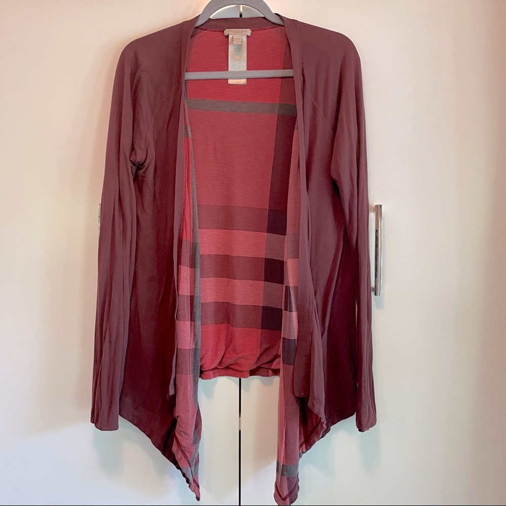 BURBERRY Brit Reversible Waterfall Cardigan